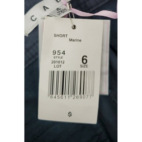 Cabi Bermuda 'Marine' Navy Shorts Size 4 Mid Rise NWT - Picture 3 of 13